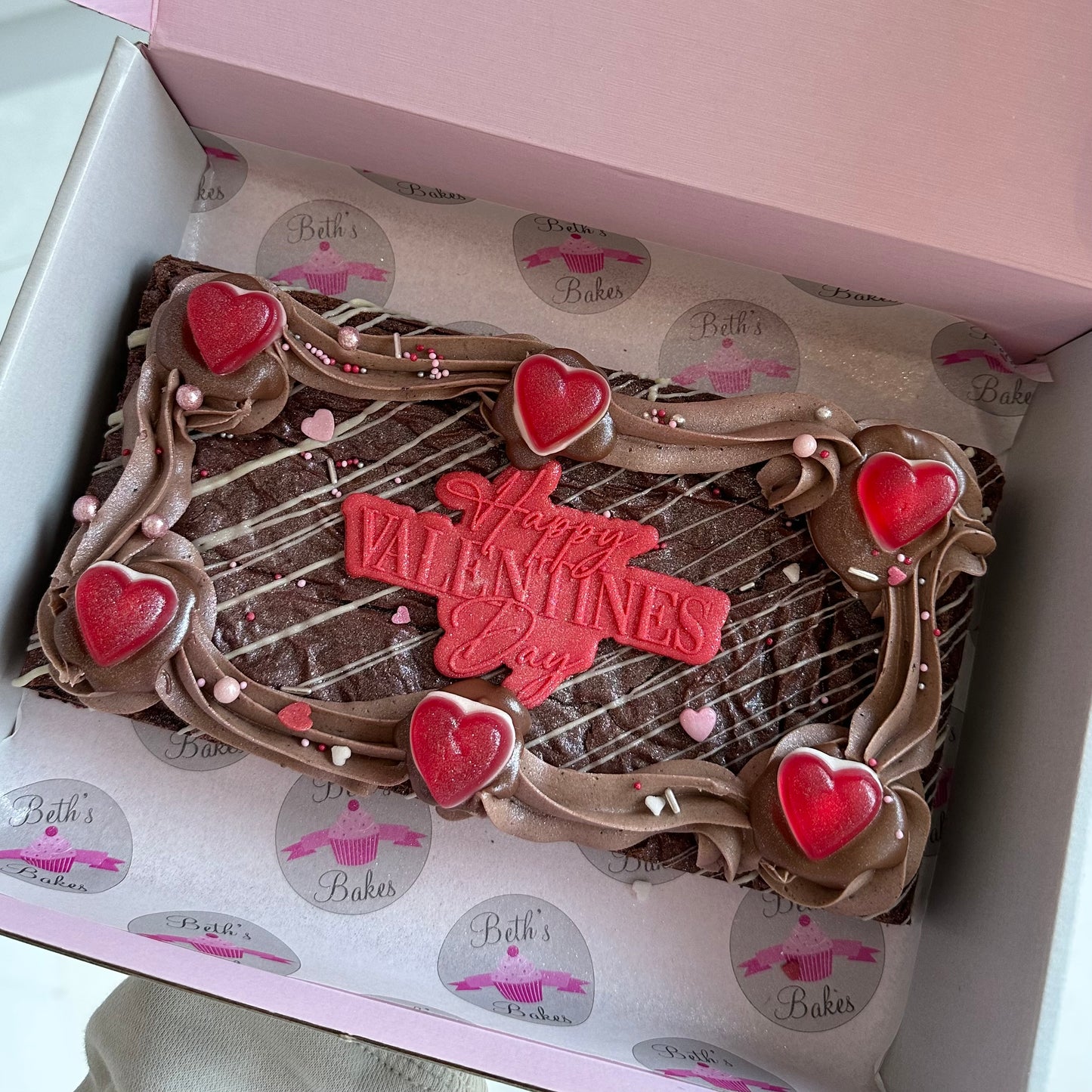 Valentines Brownie Slab