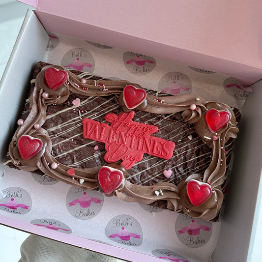 Valentines Brownie Slab