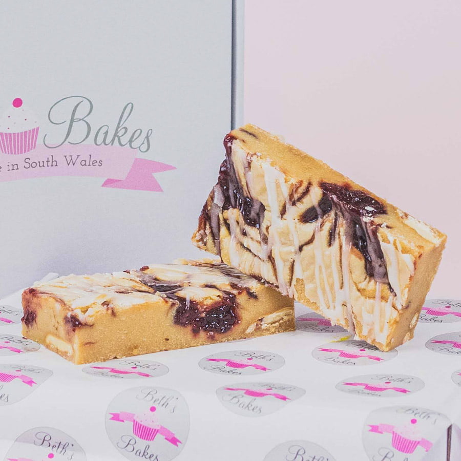 Buy Cherry Bakewell Blondies - Beths Bakes