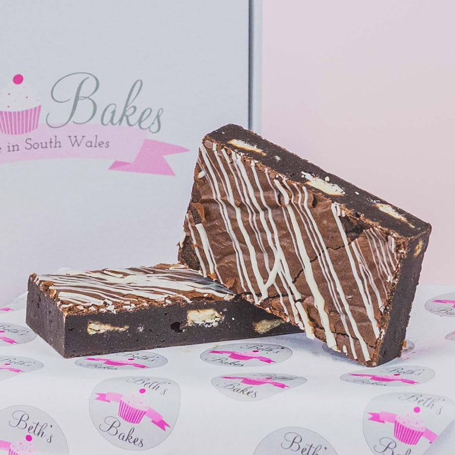 Buy White Chocolate Chunk Brownies - Beths Bakes