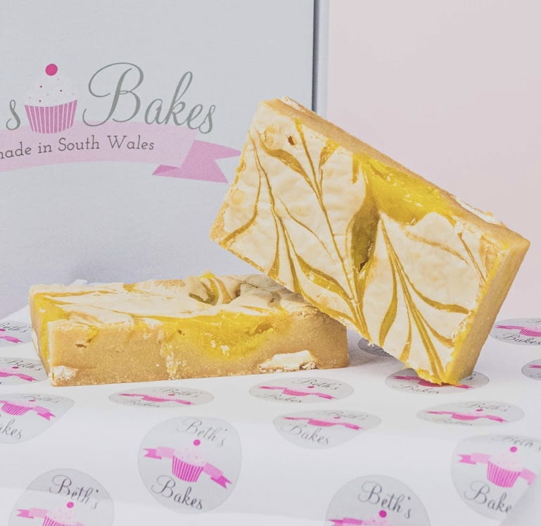 Buy White Chocolate Lemon Blondies - Beths Bakes